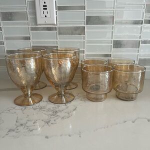 Lustered Glass Set of 8 Anthropologie Style